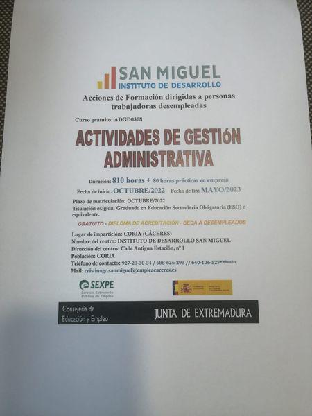 Imagen Formación actividades de gestión administrativa - Portezuelo.