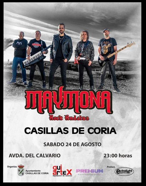 Imagen 24 de Agosto - Actuación de Maymona rock (Tributo a Triana, Medina Azahara, Alameda..) en Casillas de Coria