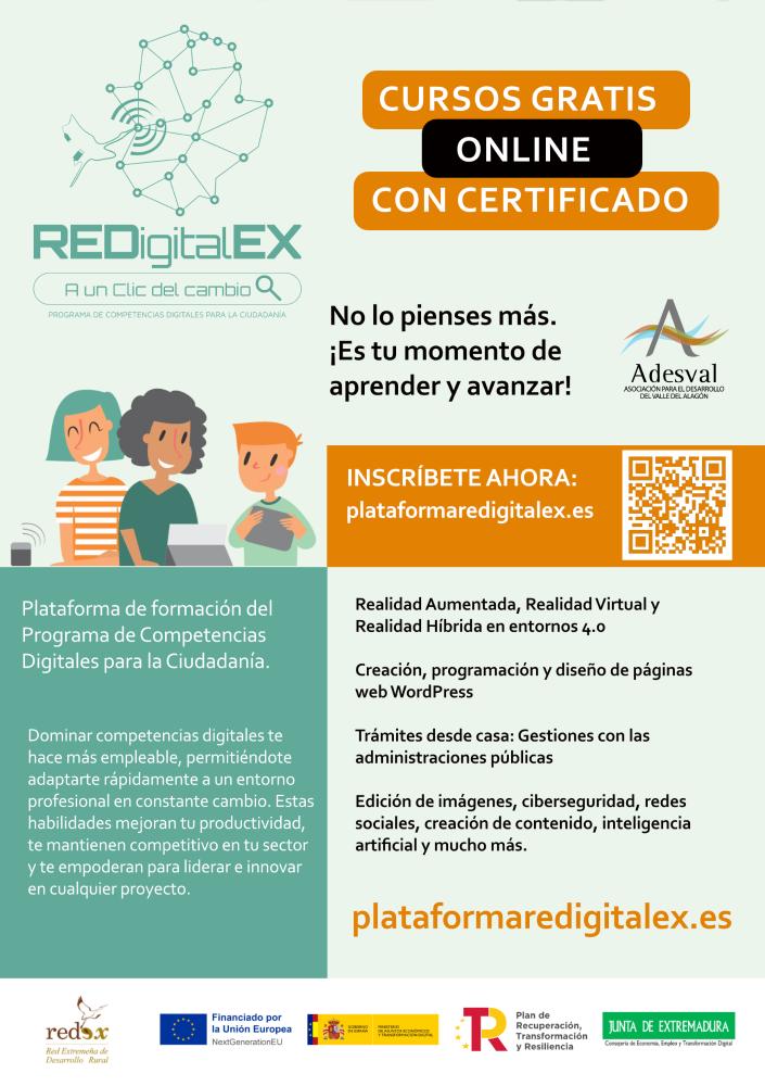 Imagen Cursos gratuitos on line con certificado del Valle del Alagón