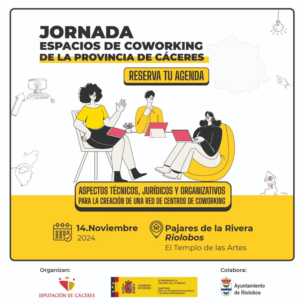 Imagen 14 de Noviembre - JORNADA: Espacios coworking de la provincia de Cáceres en Pajares de la Rivera