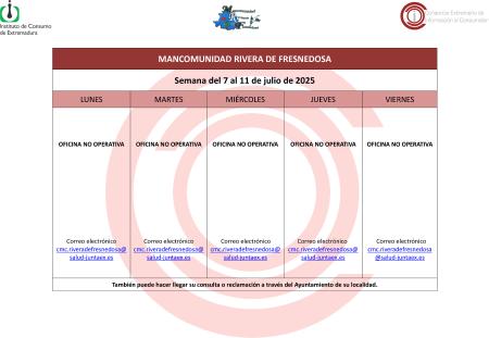 Imagen Oficina de Consumo – Semana del 7 al 11 de julio de 2025