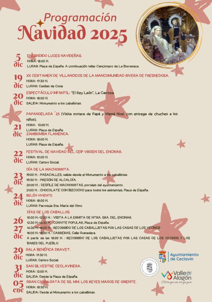 Imagen Programación Navidad 2025 en Ceclavín
