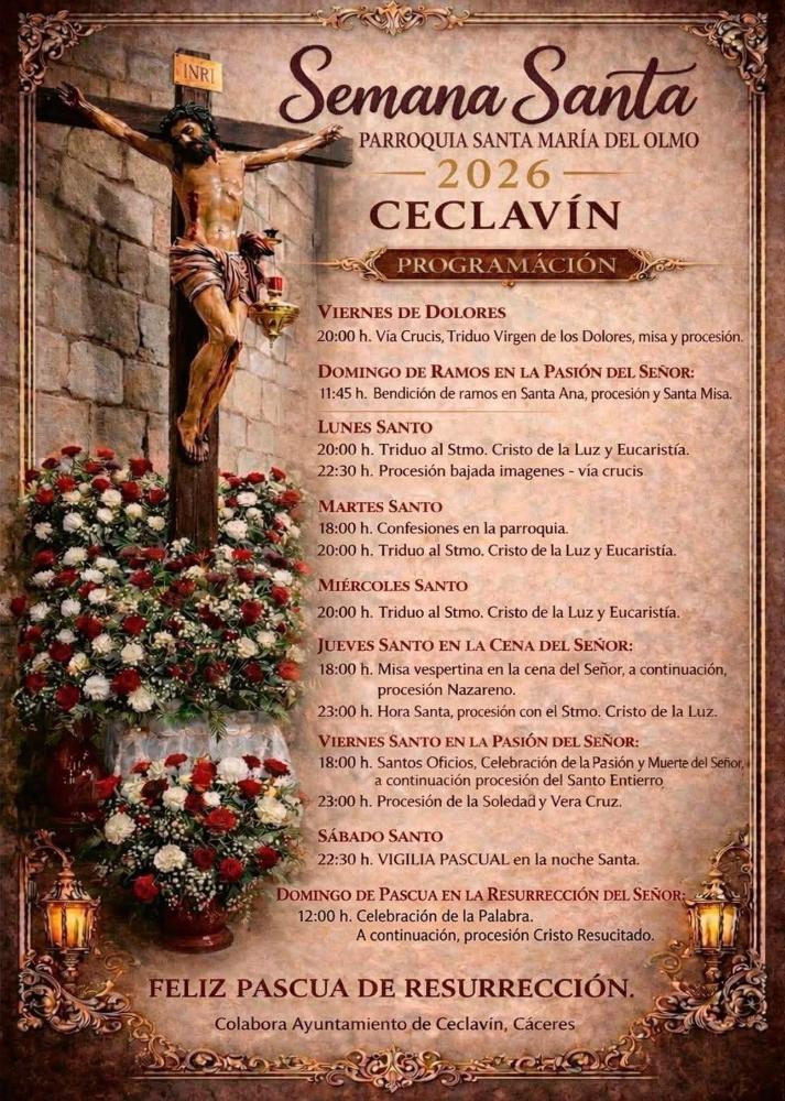 Imagen Programación de Semana Santa 2026 en Ceclavín