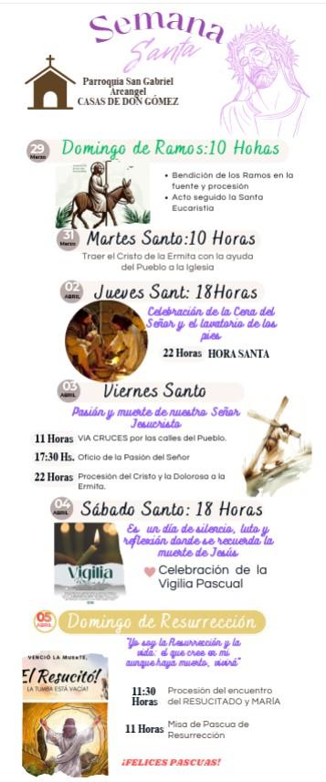 Imagen Programación de SEMANA SANTA de Casas de Don Gomez.
