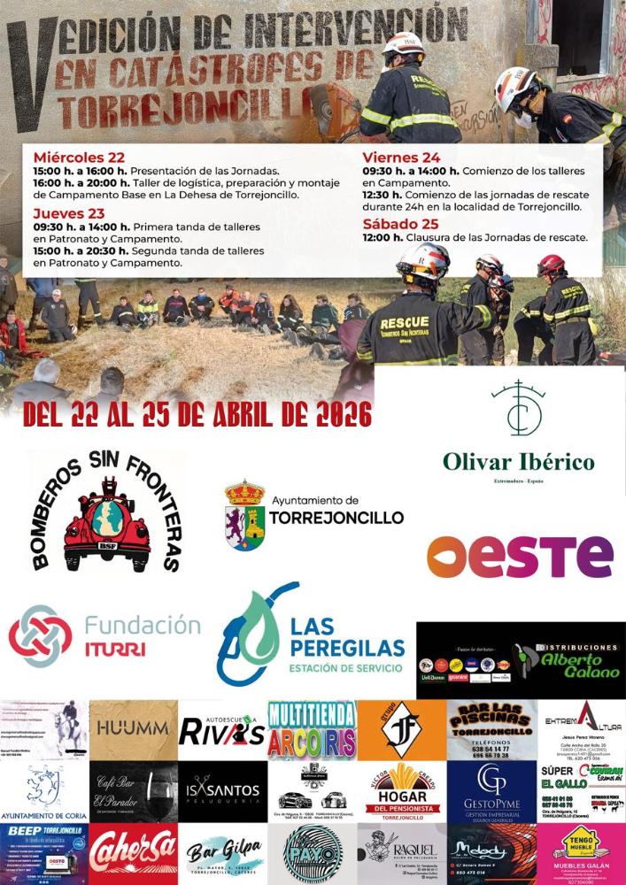 Imagen Del 22 al 25 de Abril - V EDICIÓN DE INTERVENCIÓN EN CATÁSTROFES DE TORREJONCILLO.