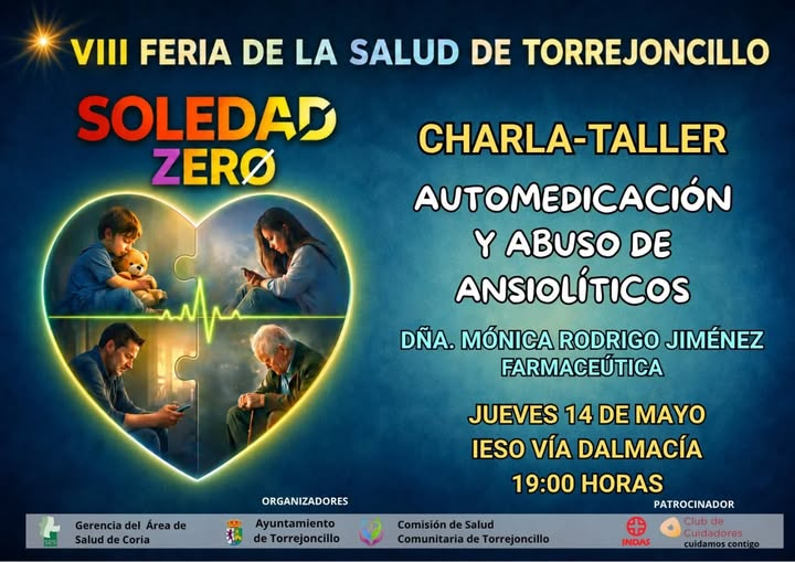 Imagen 14 de Mayo - CHARLA-TALLER · AUTOMEDICACIÓN Y ABUSO DE ANSIOLÍTICOS.