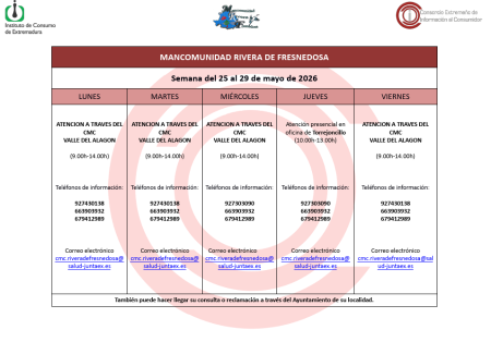Imagen Oficina de Consumo – Semana del 25 al 29 de mayo de 2026.