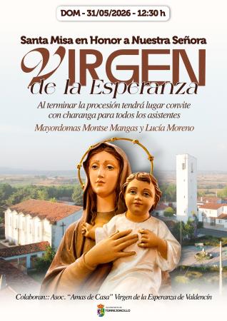 Imagen 31 de Mayo - Santa Misa a Nuestra Señora VIRGEN DE LA ESPERANZA En Valdencin 2026.