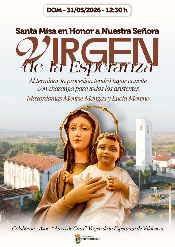 Imagen 31 de Mayo - Santa Misa a Nuestra Señora VIRGEN DE LA ESPERANZA En Valdencin 2026.