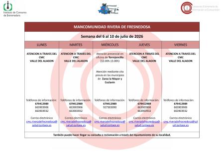 Imagen Oficina de Consumo – Semana del 6 al 10 de julio de 2026