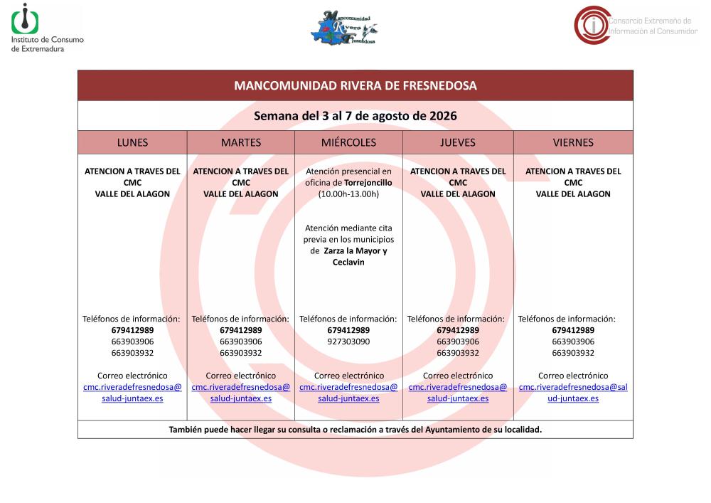 Imagen Oficina de Consumo – Semana del 3 al 7 de 2026