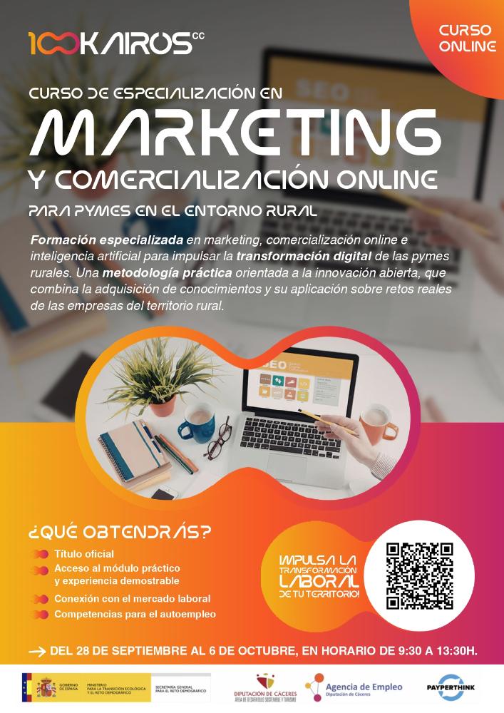 Imagen Curso de Especialización en Marketing y Comercialización Online para PYMES en el entorno rural