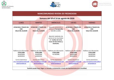 Imagen Oficina de Consumo – Semana del 10 al 14 de 2026