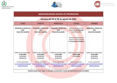 Imagen Oficina de Consumo – Semana del 24 al 28 de agosto de 2026
