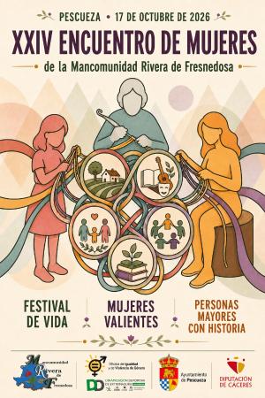 Imagen Cartel del XXIV Encuentro de Mujeres de la Mancomunidad Rivera de Fresnedosa