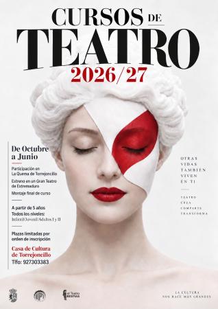 Imagen CURSOS DE TEATRO 2026/27 – UNIVERSIDAD POPULAR DE TORREJONCILLO