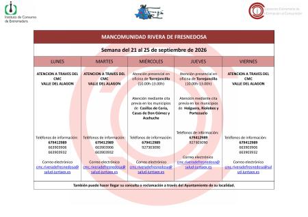 Imagen Oficina de Consumo – Semana del 21 al 25 de septiembre 2026